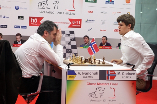 Ivanchuk in difficult position against Carlsen